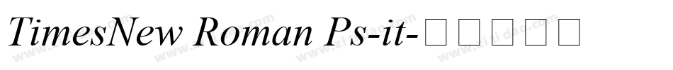 TimesNew Roman Ps-it字体转换
